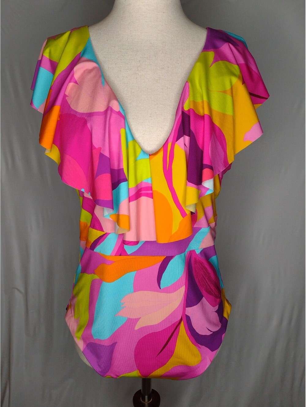 NWT Trina Turk Women's Multicolor One-Piece Swimsuit Size 14